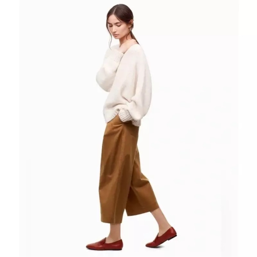 Babaton by Aritzia cropped wide legged cotton pants size 00